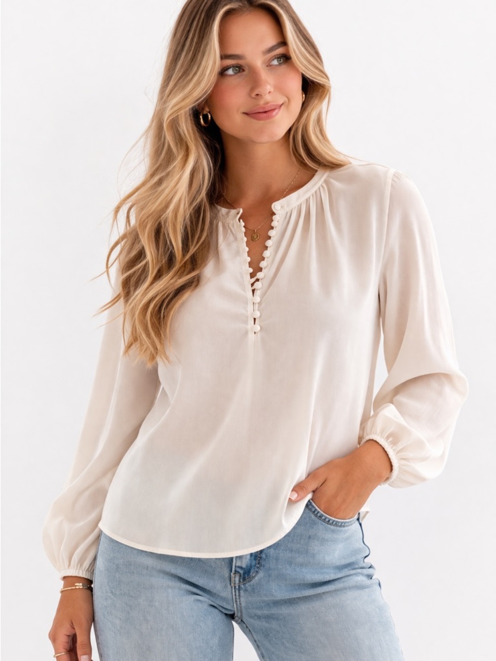 BANANA REPUBLIC Off White Blouse Women’s Shirt